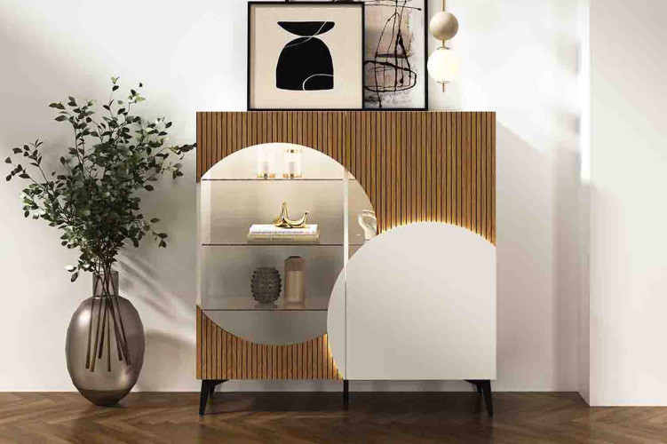 Bibliothèque vitrine ELLIPSE