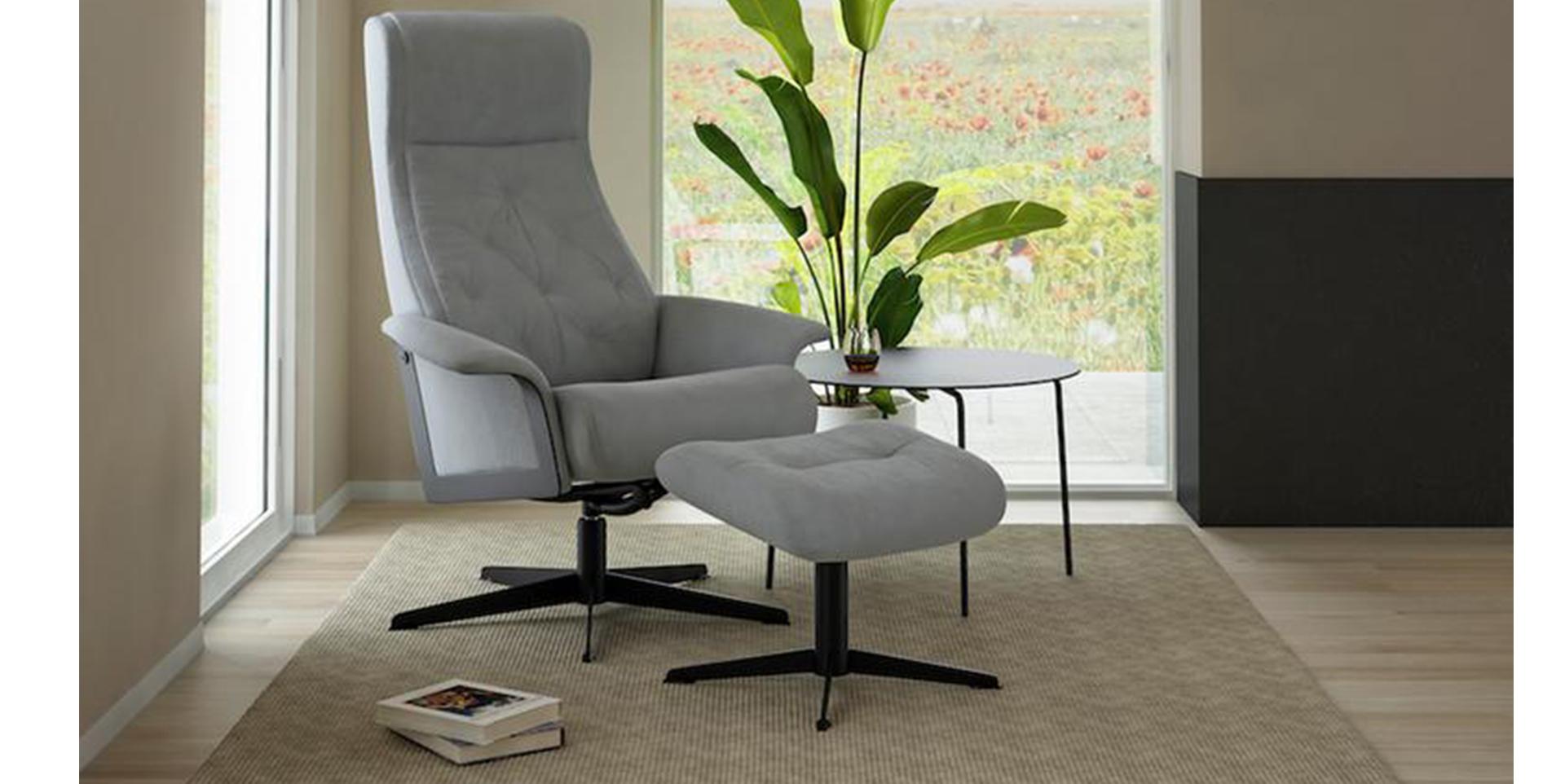 Fauteuil relax cuir blanc