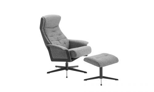 Fauteuil relaxation et repose pieds SCANDI 1100