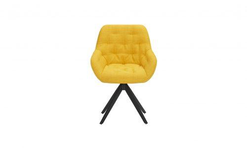chaise de salon en tissus jaune
