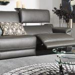 canape relax en cuir gris anthracite