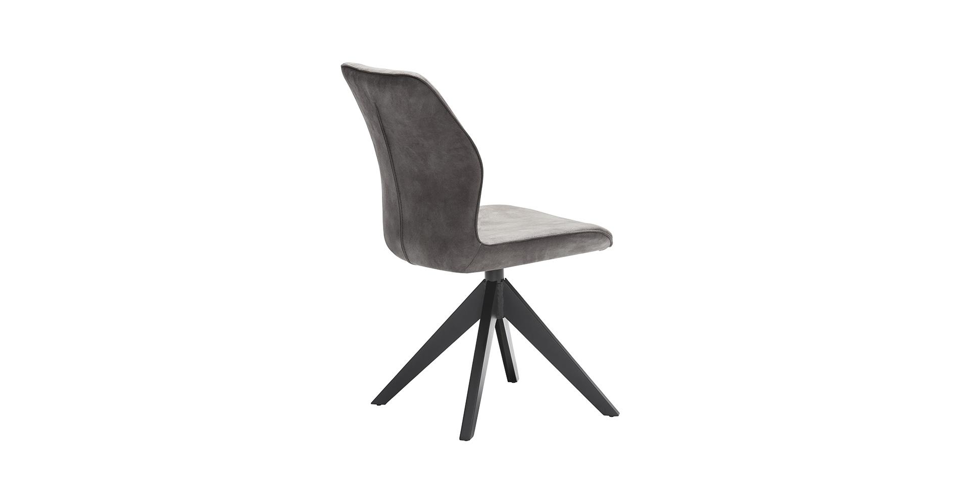 chaise en tissus gris
