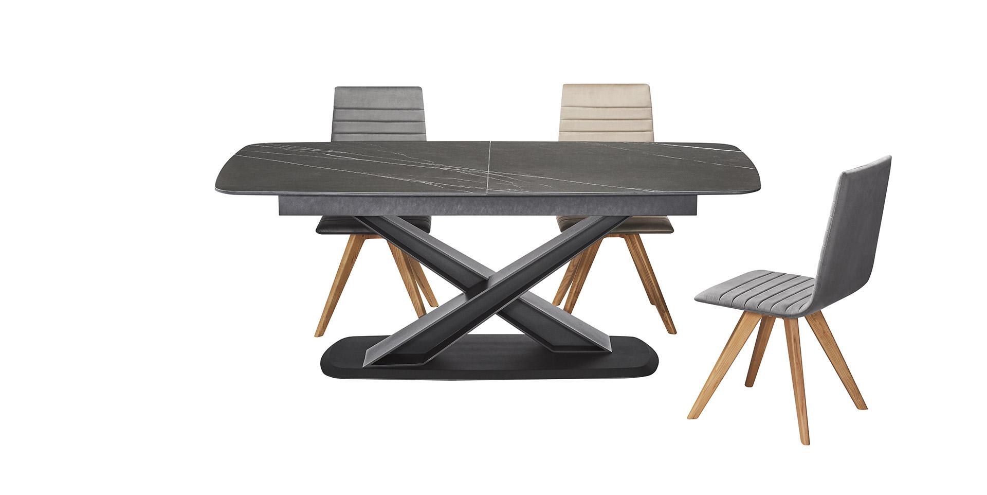 table rectangulaire bois et metal
