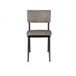 Miniature Chaise en cuir WILLOW grise DUTCHBONE (image 3)