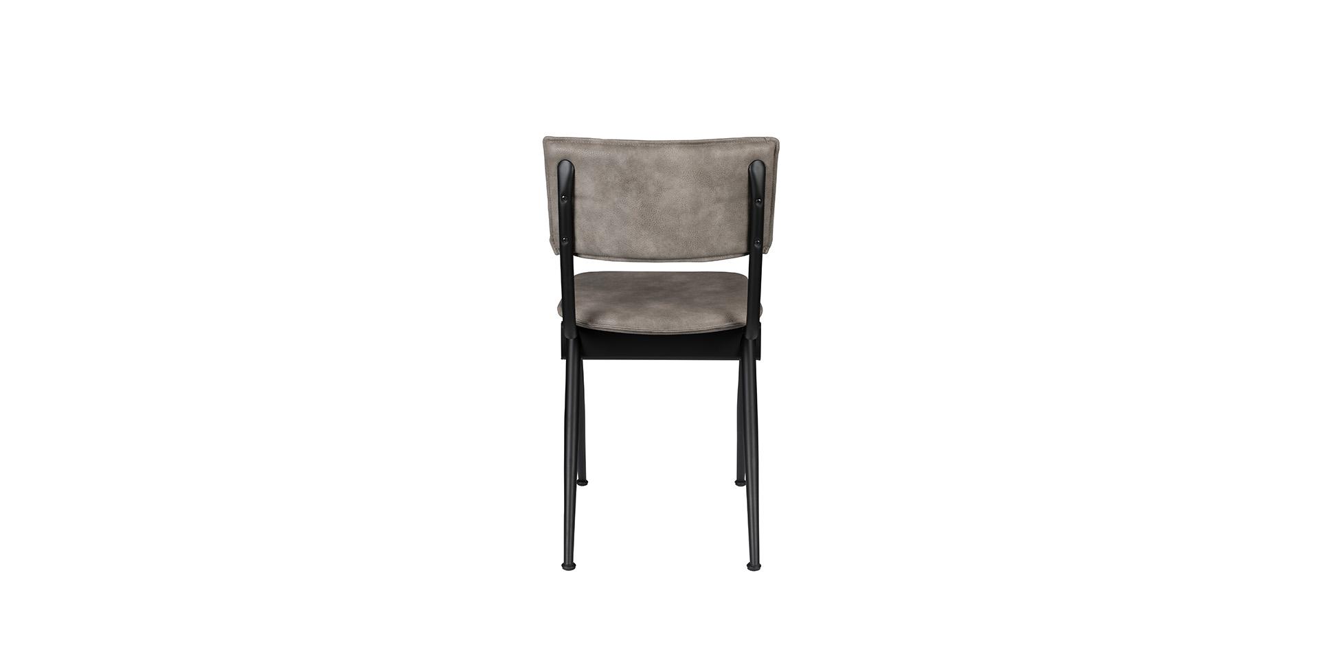 Slider Chaise en cuir WILLOW grise DUTCHBONE (image 2)