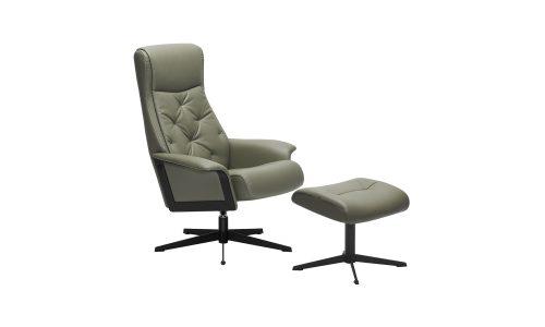 Fauteuil relaxation et repose pieds HELVIG 1100