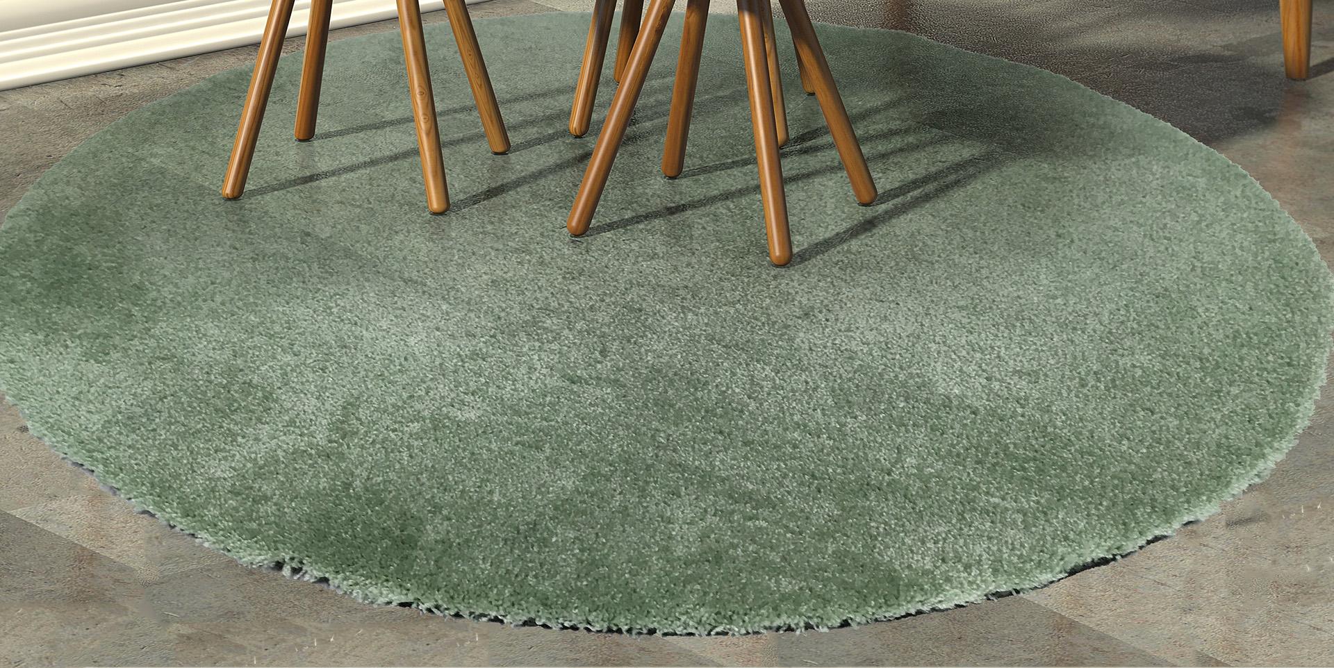 tapis rond sol déco décoration vert