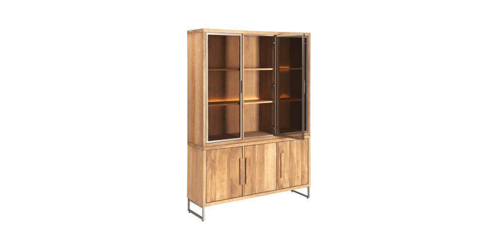 vaisselier design contemporain rangement séjour manguier Himalaya