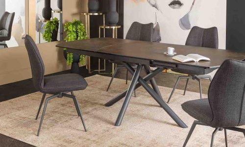 Chaise pivotante en tissu MADDY 1