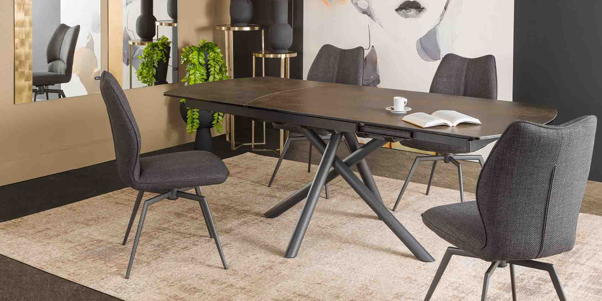 Slider Chaise pivotante en tissu MADDY (image 1)