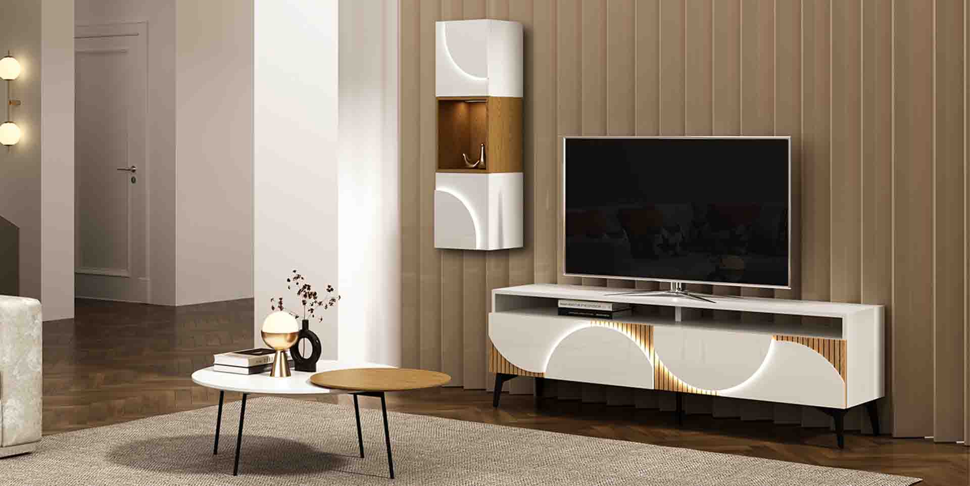 Slider Composition TV murale ELLIPSE (image 1)