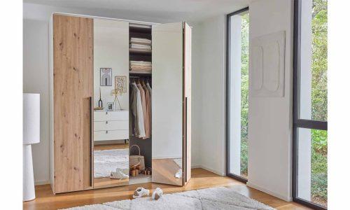 Armoire portes pliantes avec miroir OPALE