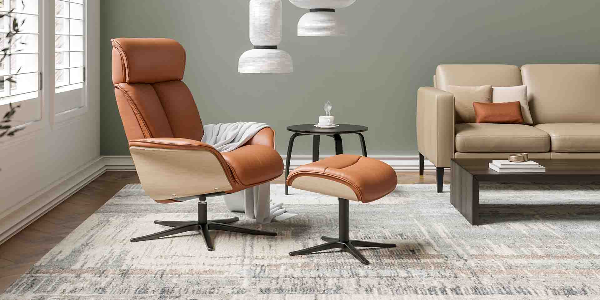 Slider Fauteuil relaxation avec repose pieds SOLVEIG 5500 SP W (image 1)