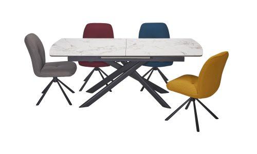 Chaise en tissu pivotante LIVIA 1