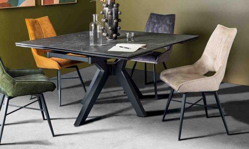 Chaise en tissu pivotante LEO 1