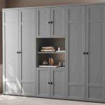 Miniature Armoire dressing 4 portes battantes 2 niches BEAUMONT (image 1)