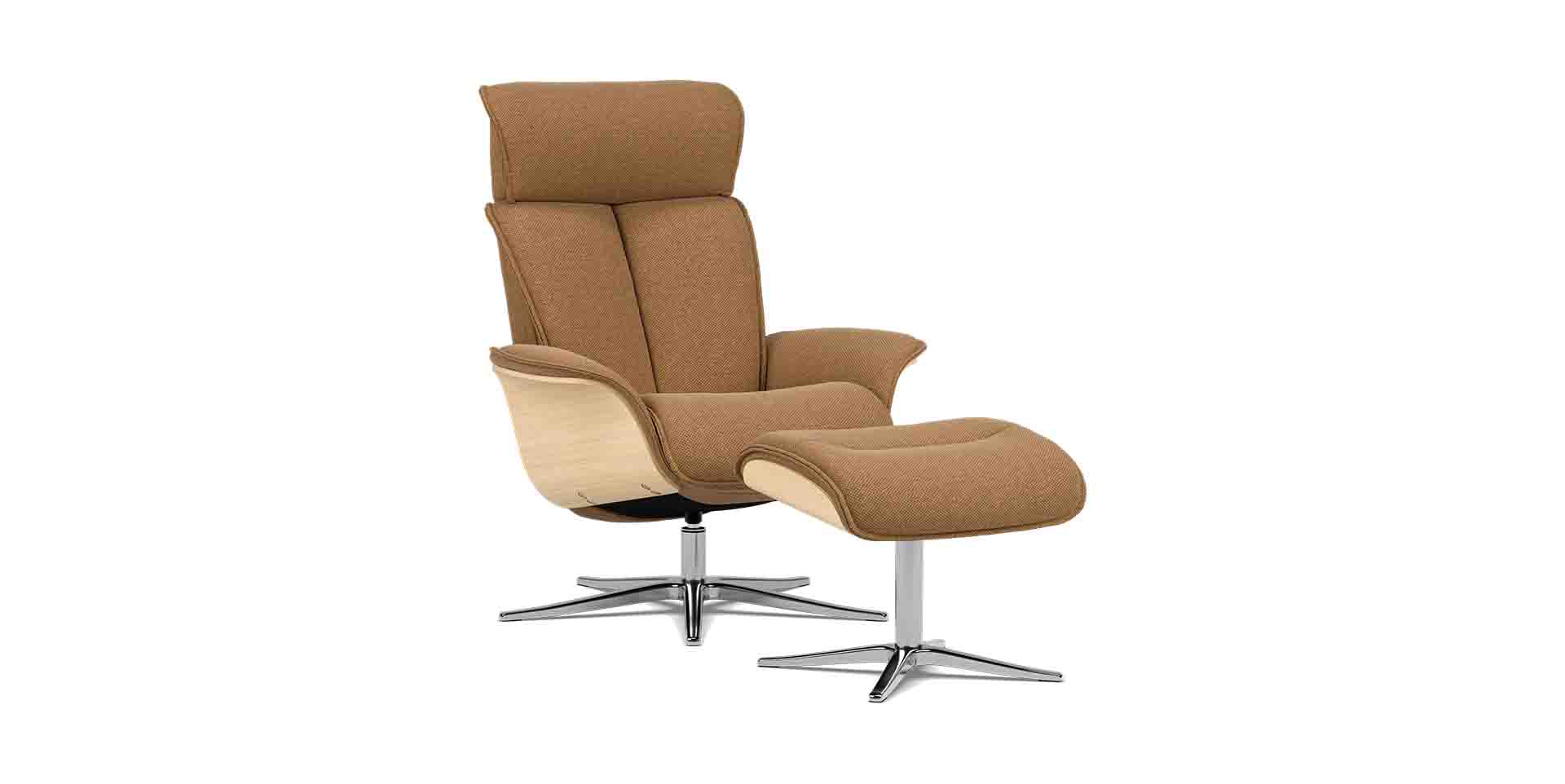 Slider Fauteuil relaxation avec repose pieds SOLVEIG 5500 SP W tissu (image 3)