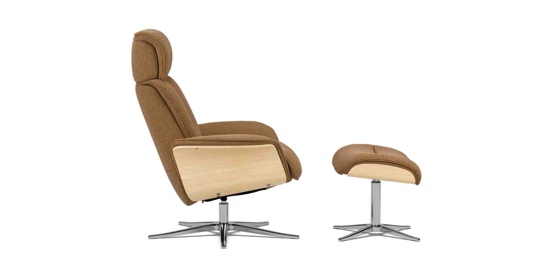 Slider Fauteuil relaxation avec repose pieds SOLVEIG 5500 SP W tissu (image 4)