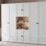 Miniature Armoire dressing 4 portes battantes 2 niches BEAUMONT (image 3)